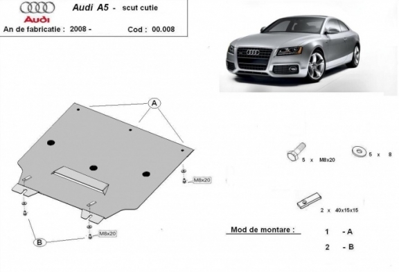Protection de la boîte de vitesse Audi A5