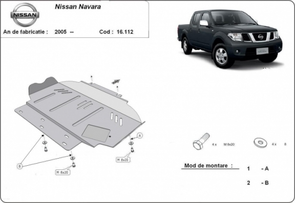 Protection Sous Moteur Nissan Navara D40