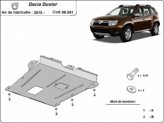 Protection sous moteur et de la boîte de vitesse Dacia Duster