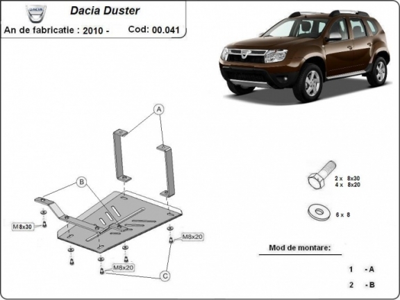Protection du différentiel Dacia Duster