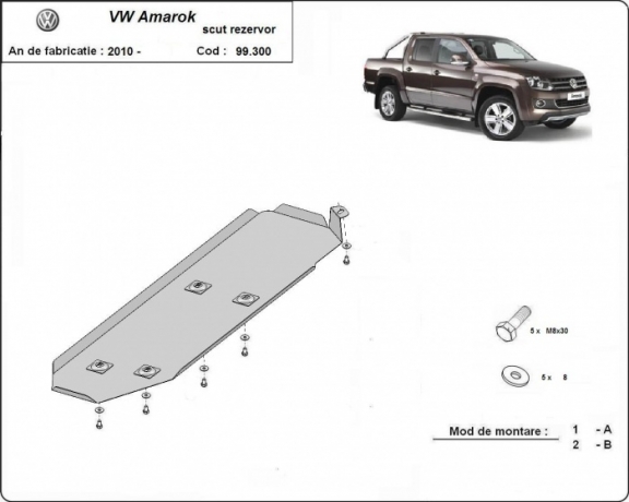 Protection de réservoir Volkswagen Amarok