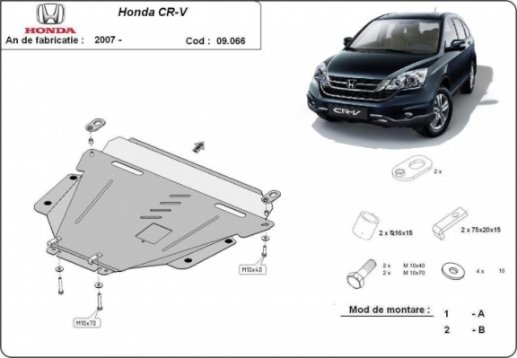 Protection sous moteur et de la boîte de vitesse Honda CR-V Gen 3