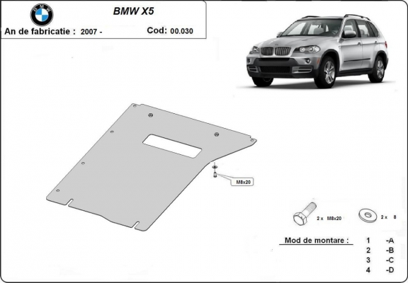 Protection de la boîte de vitesse BMW X5 E70