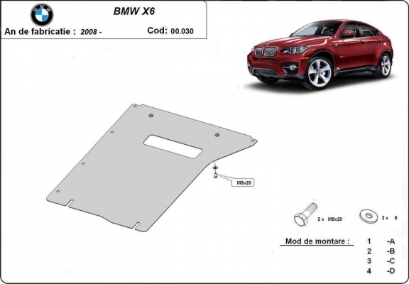 Protection de la boîte de vitesse BMW X6 E71