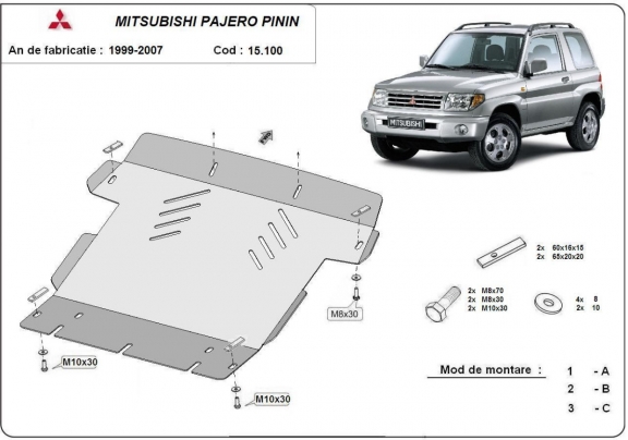 Protection Sous Moteur Mitsubishi Pajero Pinin