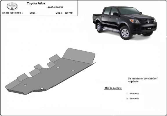 Protection de réservoir Toyota Hilux
