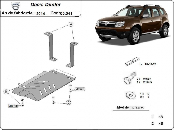 Protection du différentiel - Dacia Duster 4x4