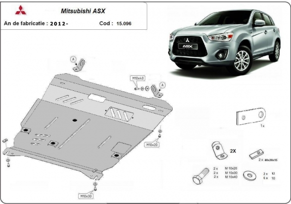 Protection sous moteur et de la boîte de vitesse Mitsubishi ASX