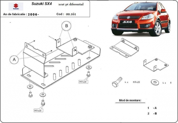Protection du différentiel Suzuki SX 4