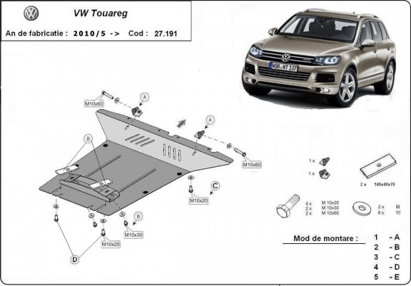 Protection Sous Moteur VW Touareg 7P