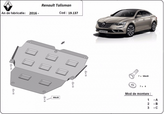 Protection sous moteur et de la boîte de vitesse  Renault Talisman