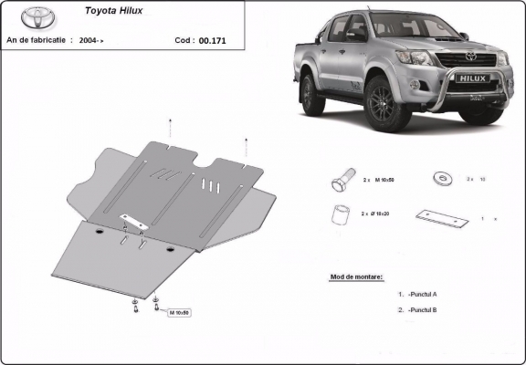 Protection de la boîte de vitesse Toyota Hilux