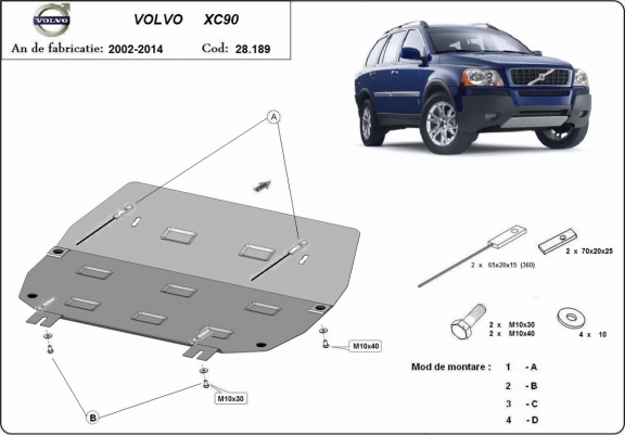Protection sous moteur et de la boîte de vitesse Volvo XC90