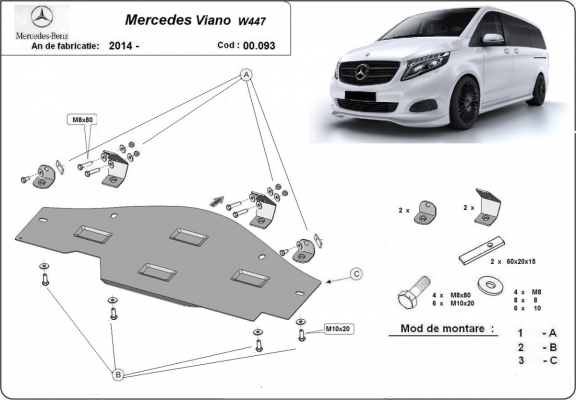 Protection EGR, system STOP&GO Mercedes Viano W447 4x2, 1.6 D