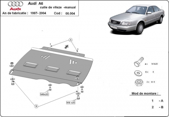 Protection de la boîte de vitesse Audi A6 - manuelle