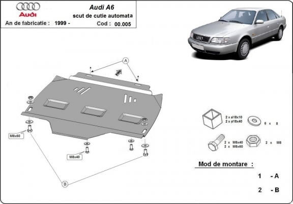Protection de la boîte de vitesse Audi A6 - automatique