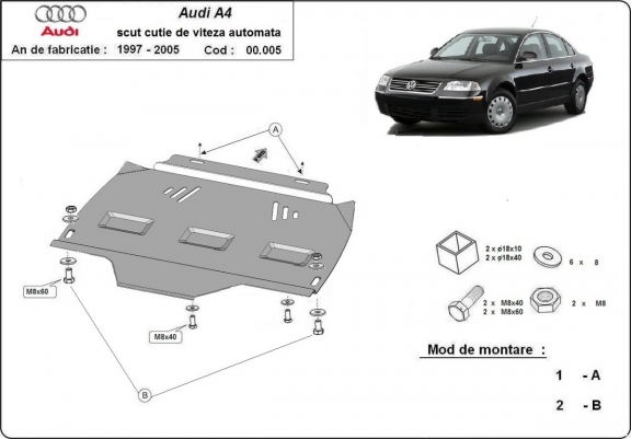 Protection de la boîte de vitesse VW Passat  B5, B5.5- automatique