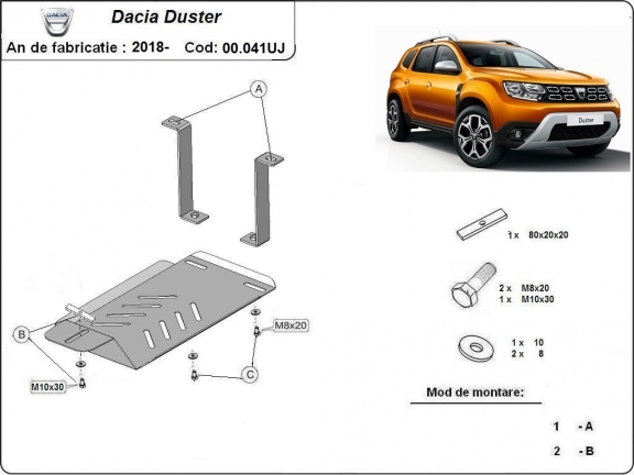 Protection du différentiel - RWD Dacia Duster