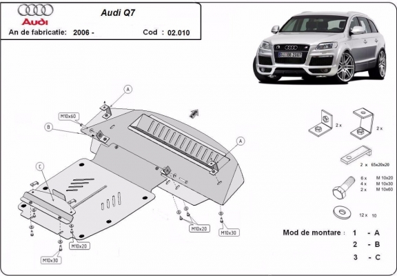 Protection Sous Moteur  Audi Q7 S-Line