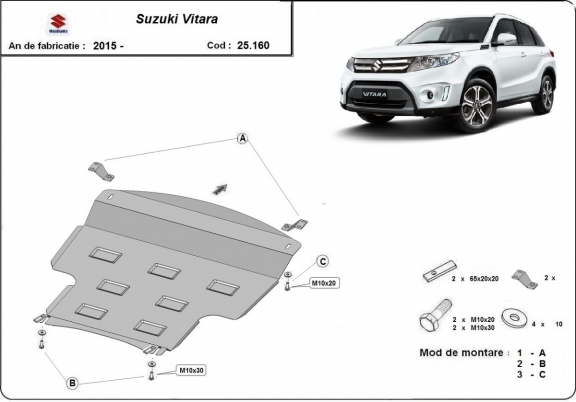 Protection sous moteur et de la boîte de vitesse Suzuki Vitara