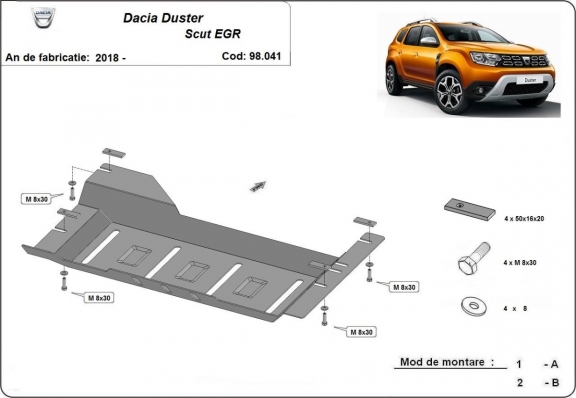 Protection EGR, system STOP&GO Dacia Duster