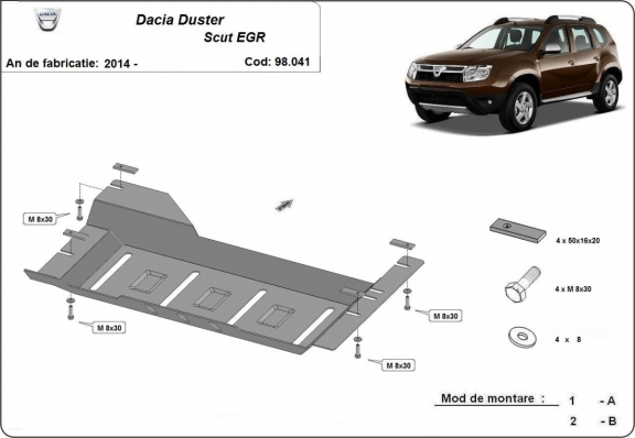 Protection EGR, system STOP&GO Dacia Duster
