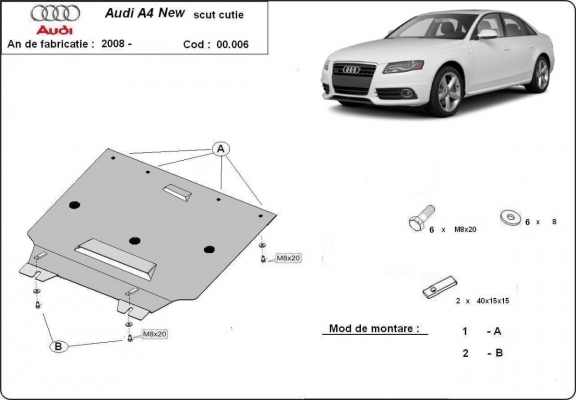 Protection de la boîte de vitesse Audi A4 4 B8 All Road