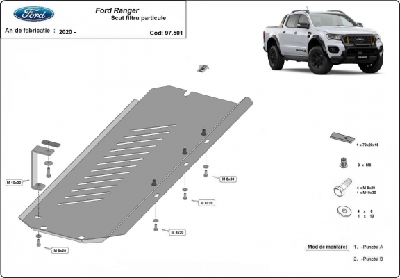 Protection de DPF Ford Ranger 