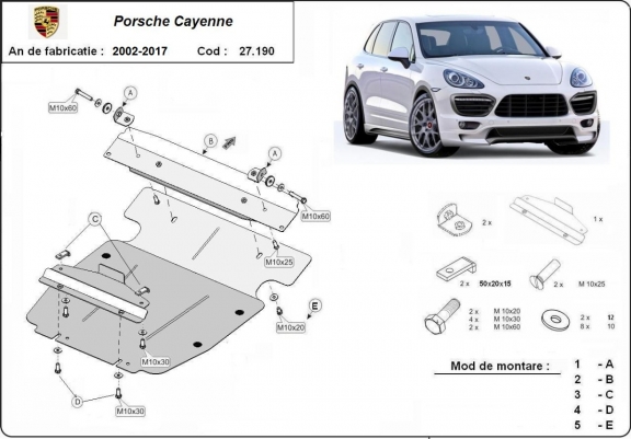 Protection Sous Moteur Porsche Cayenne