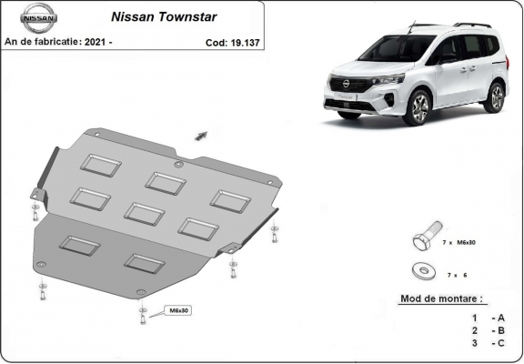 Protection sous moteur Nissan Townstar