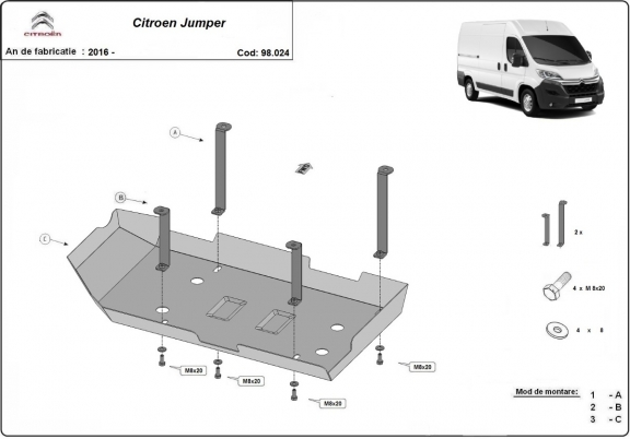 Protection réservoir AdBlue Citroen Jumper