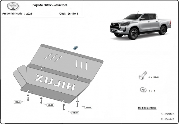 Protection de radiateur Toyota Hilux Invincible
