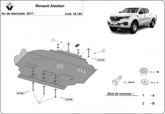 Protection Sous Moteur Renault Alaskan