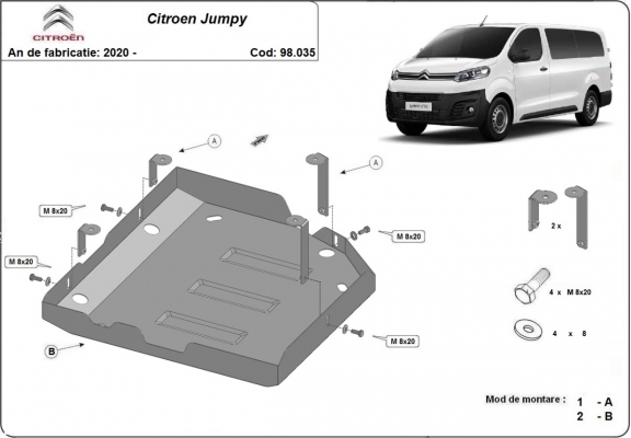 Protection réservoir AdBlue Citroen Jumpy