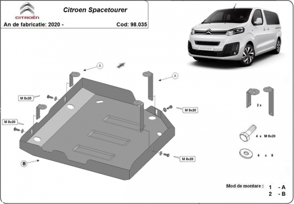 Protection réservoir AdBlue Citroen Spacetourer