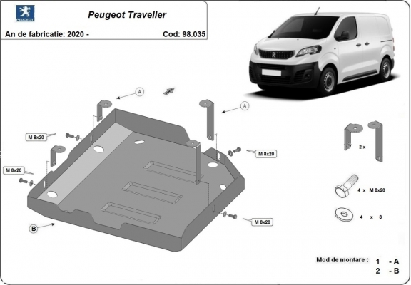 Protection réservoir AdBlue Peugeot Traveller
