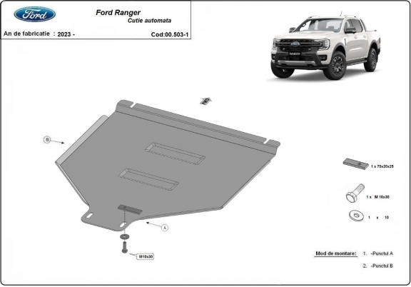 Protection de la boîte de vitesse automatique Ford Ranger