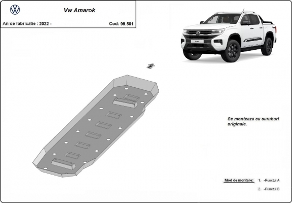 Protection de réservoir Volkswagen Amarok 2 