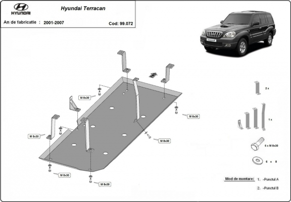 Protection de réservoir  Hyundai Terracan