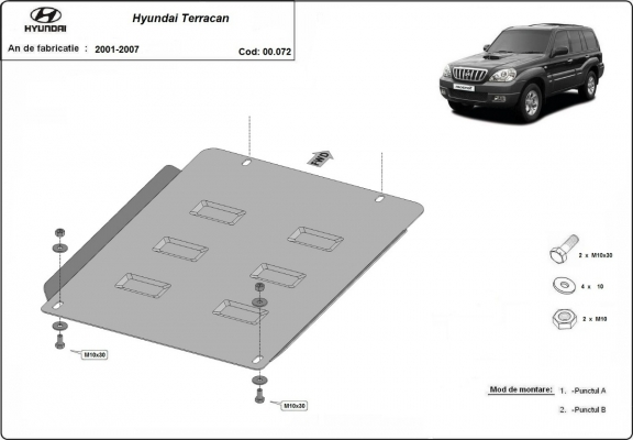 Protection de la boîte de vitesse Hyundai Terracan