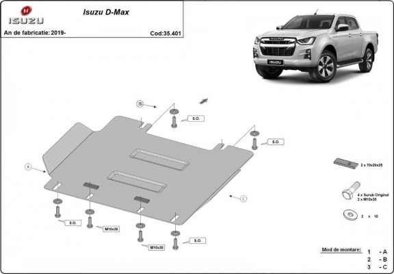 Protection Sous Moteur Isuzu D-Max