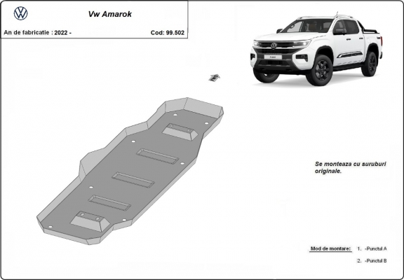Protection de réservoir Volkswagen Amarok 2 (MB3G9A147CF; 2643728)