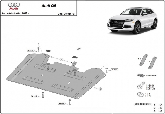 Protection de la  boîte de transfert Audi Q5