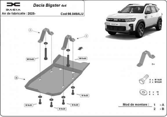 Protection du différentiel Dacia Bigster 4x4