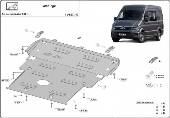 Protection sous moteur Man TGE