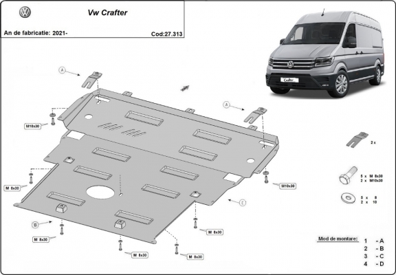 Protection sous moteur Vw Crafter