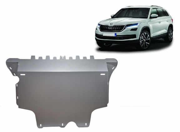 Aluminium protection sous moteur et de la boîte de vitesse Skoda Kodiaq