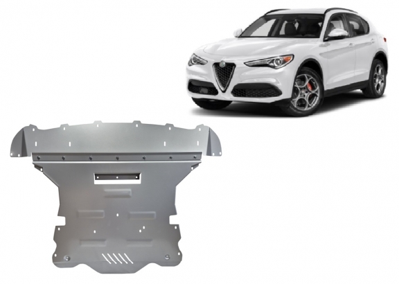 Aluminium protection sous moteur et de la boîte de vitesse Alfa Romeo Stelvio