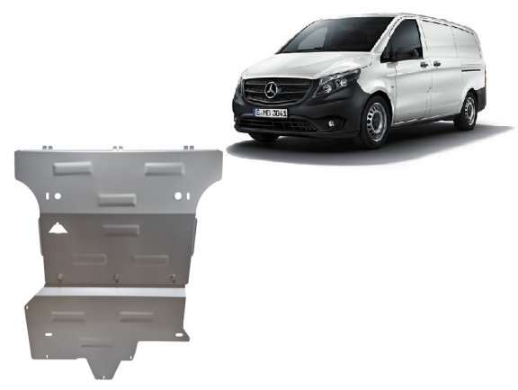 Aluminum protection sous moteur et de la boîte de vitesse Mercedes V-Class W447