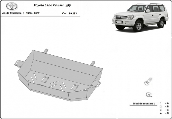 Protection de réservoir Toyota Land Cruiser J90